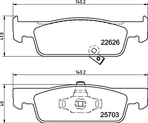 Diskinių stabdžių trinkelių rinkinys BREMBO P 50 137