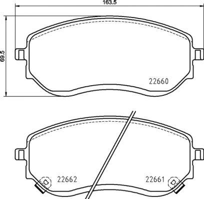 Diskinių stabdžių trinkelių rinkinys BREMBO P 50 144