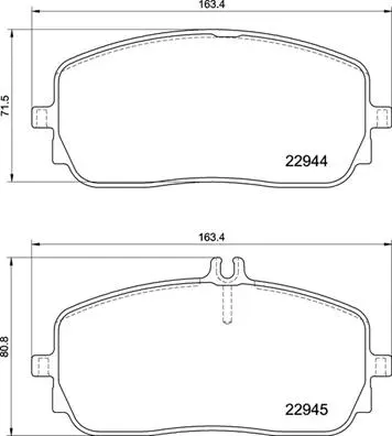 Diskinių stabdžių trinkelių rinkinys BREMBO P 50 152