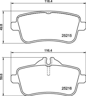 Diskinių stabdžių trinkelių rinkinys BREMBO P 50 156