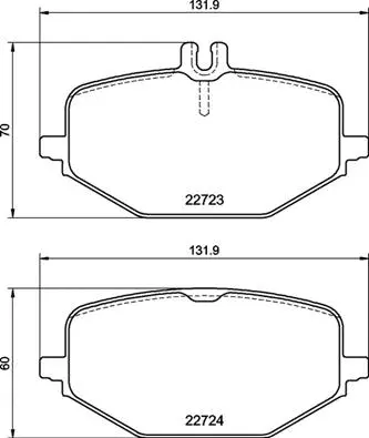 Diskinių stabdžių trinkelių rinkinys BREMBO P 50 161