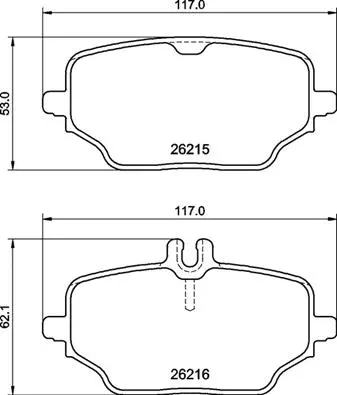 Diskinių stabdžių trinkelių rinkinys BREMBO P 50 162