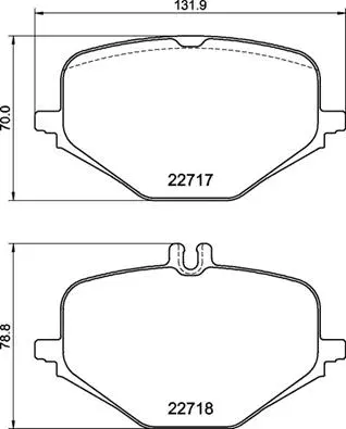 Diskinių stabdžių trinkelių rinkinys BREMBO P 50 167