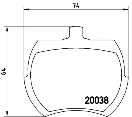 Diskinių stabdžių trinkelių rinkinys BREMBO P 52 002