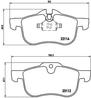 Diskinių stabdžių trinkelių rinkinys BREMBO P 52 017