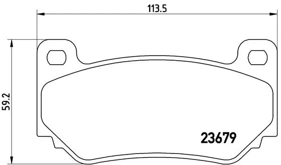 Diskinių stabdžių trinkelių rinkinys BREMBO P 52 018
