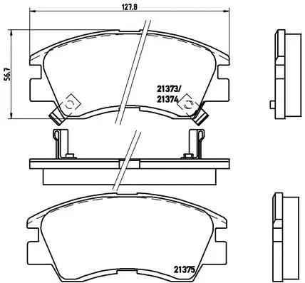 Diskinių stabdžių trinkelių rinkinys BREMBO P 54 008