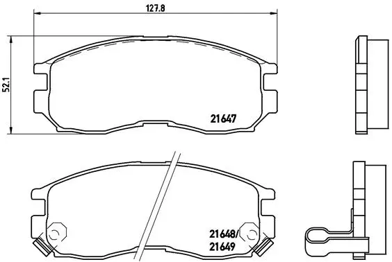 Diskinių stabdžių trinkelių rinkinys BREMBO P 54 014