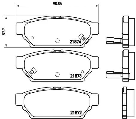 Diskinių stabdžių trinkelių rinkinys BREMBO P 54 016