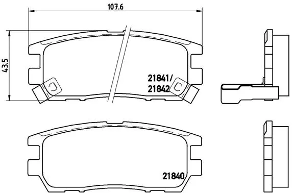 Diskinių stabdžių trinkelių rinkinys BREMBO P 54 018