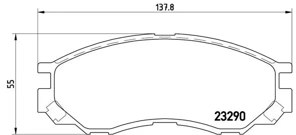 Diskinių stabdžių trinkelių rinkinys BREMBO P 54 020