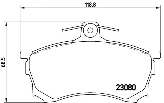 Diskinių stabdžių trinkelių rinkinys BREMBO P 54 021