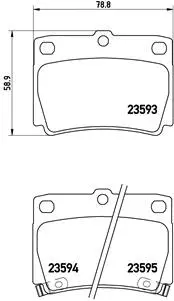 Diskinių stabdžių trinkelių rinkinys BREMBO P 54 026