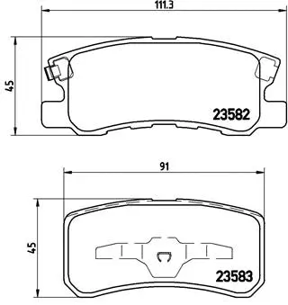 Diskinių stabdžių trinkelių rinkinys BREMBO P 54 031