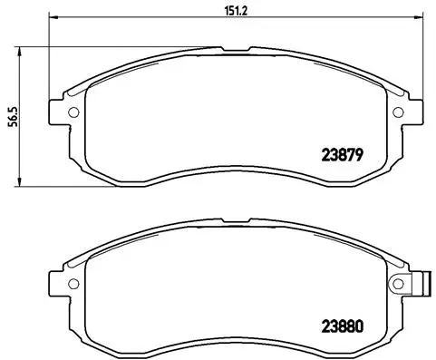 Diskinių stabdžių trinkelių rinkinys BREMBO P 54 033