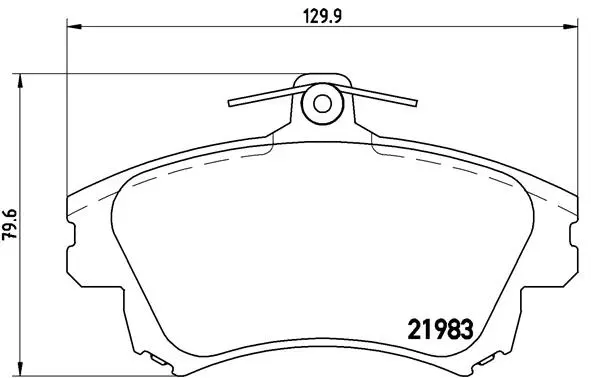 Diskinių stabdžių trinkelių rinkinys BREMBO P 54 036