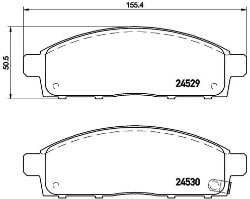 Diskinių stabdžių trinkelių rinkinys BREMBO P 54 038