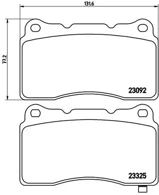 Diskinių stabdžių trinkelių rinkinys BREMBO P 54 039X