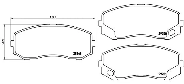 Diskinių stabdžių trinkelių rinkinys BREMBO P 54 043