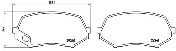Diskinių stabdžių trinkelių rinkinys BREMBO P 54 044