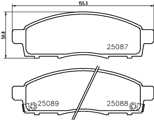 Diskinių stabdžių trinkelių rinkinys BREMBO P 54 055