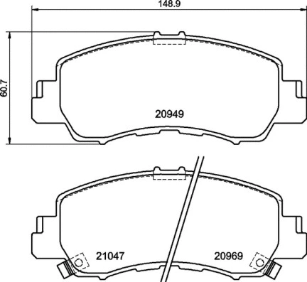 Diskinių stabdžių trinkelių rinkinys BREMBO P 54 061
