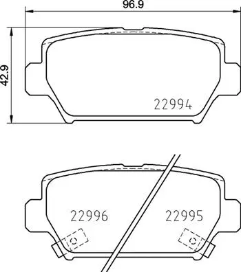 Diskinių stabdžių trinkelių rinkinys BREMBO P 54 062