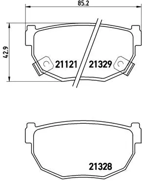 Diskinių stabdžių trinkelių rinkinys BREMBO P 56 010