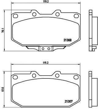 Diskinių stabdžių trinkelių rinkinys BREMBO P 56 025