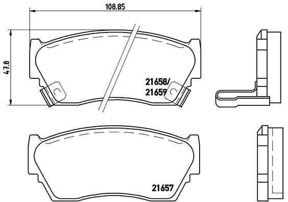 Diskinių stabdžių trinkelių rinkinys BREMBO P 56 027