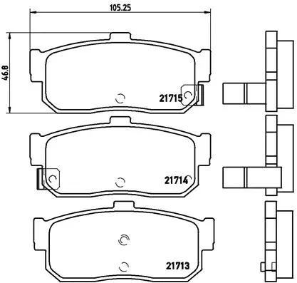 Diskinių stabdžių trinkelių rinkinys BREMBO P 56 029