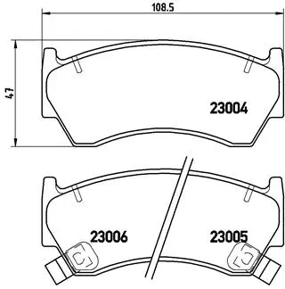 Diskinių stabdžių trinkelių rinkinys BREMBO P 56 033