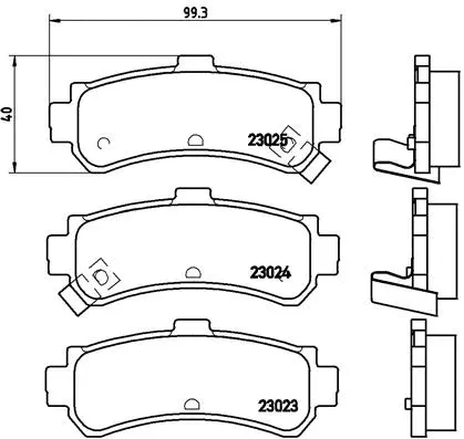 Diskinių stabdžių trinkelių rinkinys BREMBO P 56 035
