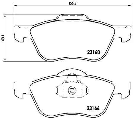 Diskinių stabdžių trinkelių rinkinys BREMBO P 56 037