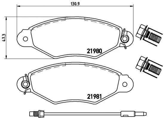 Diskinių stabdžių trinkelių rinkinys BREMBO P 56 038