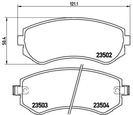 Diskinių stabdžių trinkelių rinkinys BREMBO P 56 039