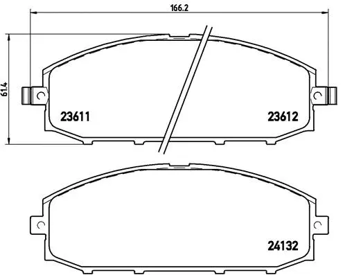 Diskinių stabdžių trinkelių rinkinys BREMBO P 56 041