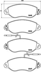 Diskinių stabdžių trinkelių rinkinys BREMBO P 56 042