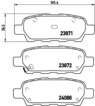 Diskinių stabdžių trinkelių rinkinys BREMBO P 56 046