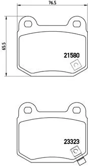 Diskinių stabdžių trinkelių rinkinys BREMBO P 56 048