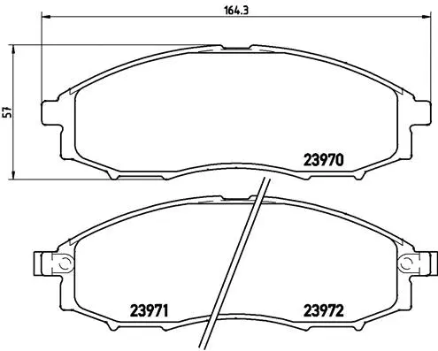 Diskinių stabdžių trinkelių rinkinys BREMBO P 56 049
