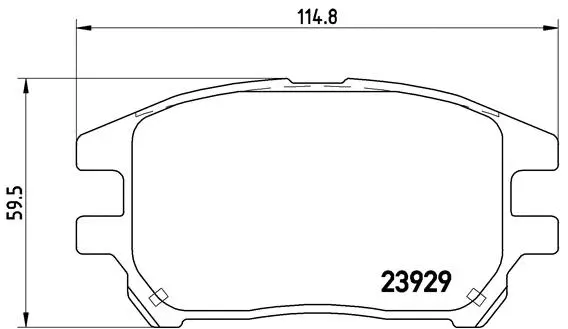 Diskinių stabdžių trinkelių rinkinys BREMBO P 56 050