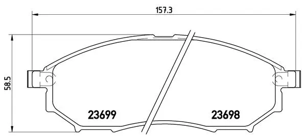 Diskinių stabdžių trinkelių rinkinys BREMBO P 56 058