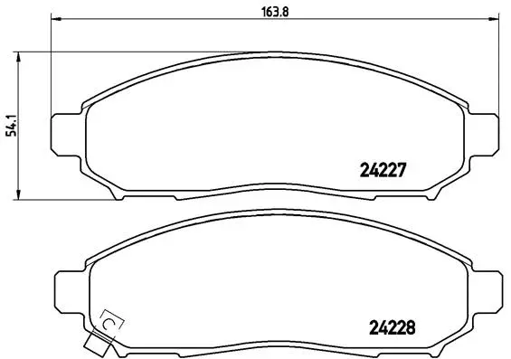 Diskinių stabdžių trinkelių rinkinys BREMBO P 56 059