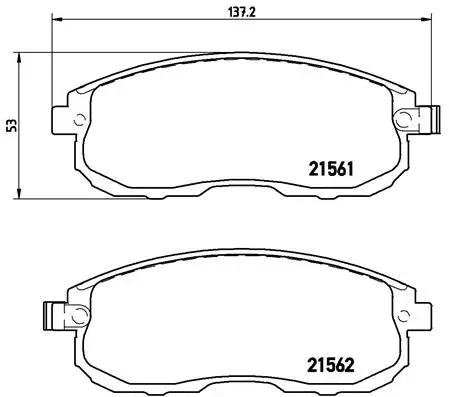 Diskinių stabdžių trinkelių rinkinys BREMBO P 56 065