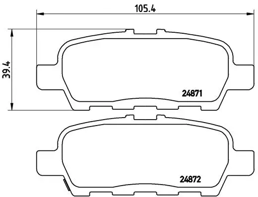 Diskinių stabdžių trinkelių rinkinys BREMBO P 56 068