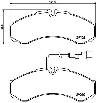 Diskinių stabdžių trinkelių rinkinys BREMBO P 56 069