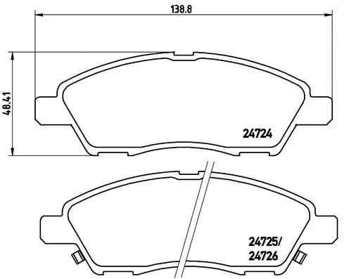 Diskinių stabdžių trinkelių rinkinys BREMBO P 56 070