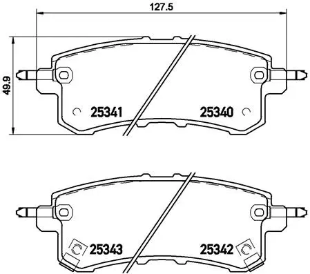 Diskinių stabdžių trinkelių rinkinys BREMBO P 56 082