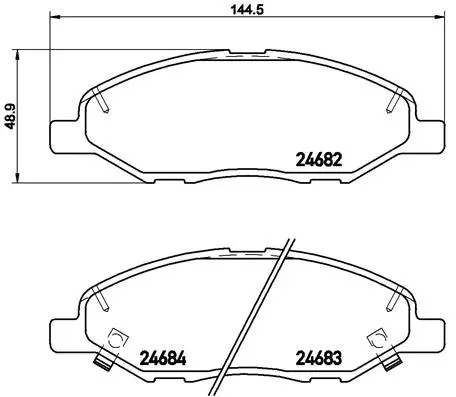 Diskinių stabdžių trinkelių rinkinys BREMBO P 56 088